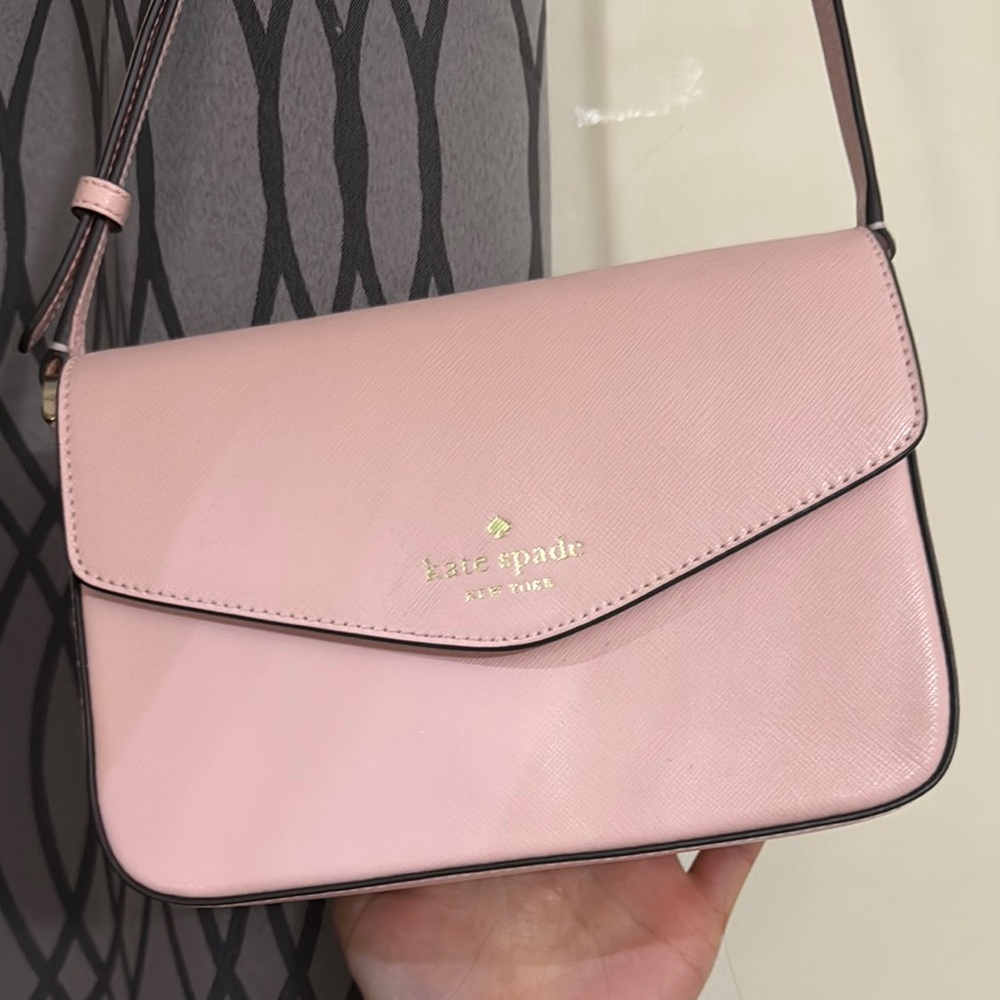 Kate Spade Pink Crossbody Bag with Flap Closure